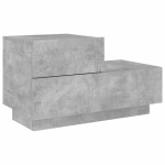 vidaXL Noptieră cu lumini LED, gri beton, 70x36x40,5 cm vidaXL Noptieră cu lumini LED, gri beton, 70x36x40,5 cm