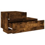 vidaXL Noptieră cu lumini LED, stejar fumuriu, 70x36x40,5 cm vidaXL Noptieră cu lumini LED, stejar fumuriu, 70x36x40,5 cm