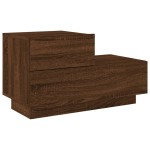 vidaXL Noptieră cu lumini LED, stejar maro, 70x36x40,5 cm vidaXL Noptieră cu lumini LED, stejar maro, 70x36x40,5 cm