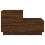vidaXL Noptieră cu lumini LED, stejar maro, 70x36x40,5 cm vidaXL Noptieră cu lumini LED, stejar maro, 70x36x40,5 cm