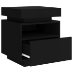 vidaXL Noptieră cu lumini LED, negru, 40x39x48,5 cm vidaXL Noptieră cu lumini LED, negru, 40x39x48,5 cm