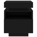 vidaXL Noptieră cu lumini LED, negru, 40x39x48,5 cm vidaXL Noptieră cu lumini LED, negru, 40x39x48,5 cm