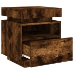 vidaXL Noptieră cu lumini LED, stejar sonoma, 40x39x48,5 cm vidaXL Noptieră cu lumini LED, stejar sonoma, 40x39x48,5 cm