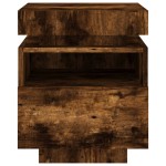 vidaXL Noptieră cu lumini LED, stejar sonoma, 40x39x48,5 cm vidaXL Noptieră cu lumini LED, stejar sonoma, 40x39x48,5 cm
