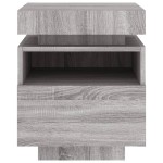 vidaXL Noptieră cu lumini LED, sonoma gri, 40x39x48,5 cm vidaXL Noptieră cu lumini LED, sonoma gri, 40x39x48,5 cm