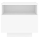 vidaXL Noptiere cu lumini LED, alb, 40x39x37 cm