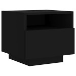 vidaXL Noptieră cu lumini LED, negru, 40x39x37 cm vidaXL Noptieră cu lumini LED, negru, 40x39x37 cm