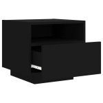 vidaXL Noptieră cu lumini LED, negru, 40x39x37 cm vidaXL Noptieră cu lumini LED, negru, 40x39x37 cm