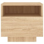 vidaXL Noptieră cu lumini LED, stejar sonoma, 40x39x37 cm vidaXL Noptieră cu lumini LED, stejar sonoma, 40x39x37 cm