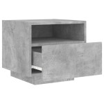 vidaXL Noptieră cu lumini LED, gri beton, 40x39x37 cm vidaXL Noptieră cu lumini LED, gri beton, 40x39x37 cm