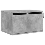 vidaXL Noptiere montate pe perete cu lumini LED, 2 buc., gri beton vidaXL Noptiere montate pe perete cu lumini LED, 2 buc., gri beton
