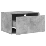 vidaXL Noptiere montate pe perete cu lumini LED, 2 buc., gri beton vidaXL Noptiere montate pe perete cu lumini LED, 2 buc., gri beton