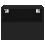 vidaXL Comodă TV de perete, negru, 40x30x30 cm, lemn prelucrat