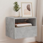 vidaXL Comodă TV de perete, gri beton, 40x30x30 cm, lemn prelucrat vidaXL Comodă TV de perete, gri beton, 40x30x30 cm, lemn prelucrat