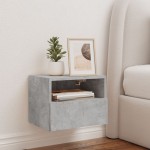 vidaXL Comodă TV de perete, gri beton, 40x30x30 cm, lemn prelucrat vidaXL Comodă TV de perete, gri beton, 40x30x30 cm, lemn prelucrat