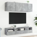 vidaXL Comodă TV de perete, gri beton, 40x30x30 cm, lemn prelucrat vidaXL Comodă TV de perete, gri beton, 40x30x30 cm, lemn prelucrat