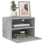 vidaXL Comodă TV de perete, gri beton, 40x30x30 cm, lemn prelucrat vidaXL Comodă TV de perete, gri beton, 40x30x30 cm, lemn prelucrat