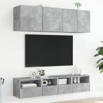 vidaXL Comode TV de perete, 2 buc., gri beton, 40x30x30 cm, lemn