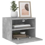 vidaXL Comode TV de perete, 2 buc., gri beton, 40x30x30 cm, lemn