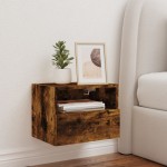vidaXL Comodă TV de perete stejar fumuriu 40x30x30 cm lemn prelucrat vidaXL Comodă TV de perete stejar fumuriu 40x30x30 cm lemn prelucrat