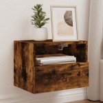 vidaXL Comodă TV de perete stejar fumuriu 40x30x30 cm lemn prelucrat vidaXL Comodă TV de perete stejar fumuriu 40x30x30 cm lemn prelucrat