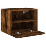 vidaXL Comodă TV de perete stejar fumuriu 40x30x30 cm lemn prelucrat vidaXL Comodă TV de perete stejar fumuriu 40x30x30 cm lemn prelucrat
