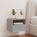 vidaXL Comodă TV de perete, gri sonoma, 40x30x30 cm, lemn prelucrat vidaXL Comodă TV de perete, gri sonoma, 40x30x30 cm, lemn prelucrat
