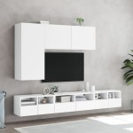 vidaXL Dulap TV de perete, 2 buc, alb, 60x30x30 cm, lemn prelucrat