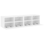 vidaXL Dulap TV de perete, 2 buc, alb, 60x30x30 cm, lemn prelucrat