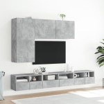 vidaXL Comodă TV de perete, gri beton, 60x30x30 cm, lemn prelucrat