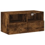 vidaXL Comodă TV de perete stejar fumuriu 60x30x30 cm lemn prelucrat vidaXL Comodă TV de perete stejar fumuriu 60x30x30 cm lemn prelucrat