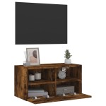 vidaXL Comodă TV de perete stejar fumuriu 60x30x30 cm lemn prelucrat vidaXL Comodă TV de perete stejar fumuriu 60x30x30 cm lemn prelucrat