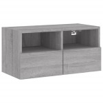 vidaXL Comodă TV de perete, gri sonoma, 60x30x30 cm, lemn prelucrat vidaXL Comodă TV de perete, gri sonoma, 60x30x30 cm, lemn prelucrat
