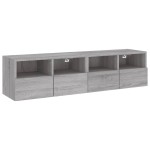 vidaXL Comode TV de perete, 2 buc., gri sonoma, 60x30x30 cm, lemn