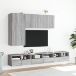 vidaXL Comode TV de perete, 2 buc., gri sonoma, 60x30x30 cm, lemn