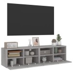 vidaXL Comode TV de perete, 2 buc., gri sonoma, 60x30x30 cm, lemn
