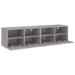 vidaXL Comode TV de perete, 2 buc., gri sonoma, 60x30x30 cm, lemn