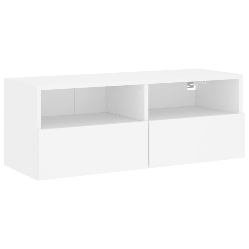 vidaXL Comode TV de perete, alb, 80x30x30 cm, lemn prelucrat