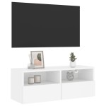 vidaXL Comode TV de perete, alb, 80x30x30 cm, lemn prelucrat