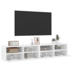 vidaXL Comode TV de perete, 2 buc., alb, 80x30x30 cm, lemn prelucrat