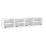 vidaXL Comode TV de perete, 2 buc., alb, 80x30x30 cm, lemn prelucrat