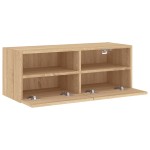 vidaXL Comode TV de perete, stejar sonoma, 80x30x30 cm, lemn prelucrat