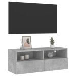 vidaXL Comode TV de perete, gri beton, 80x30x30 cm, lemn prelucrat