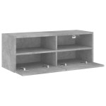 vidaXL Comode TV de perete, gri beton, 80x30x30 cm, lemn prelucrat