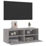 vidaXL Comodă TV de perete, gri sonoma, 80x30x30 cm, lemn prelucrat vidaXL Comodă TV de perete, gri sonoma, 80x30x30 cm, lemn prelucrat