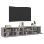 vidaXL Comode TV de perete, 2 buc., gri sonoma, 80x30x30 cm, lemn