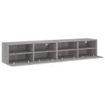 vidaXL Comode TV de perete, 2 buc., gri sonoma, 80x30x30 cm, lemn