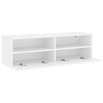 vidaXL Comodă TV de perete, alb, 100x30x30 cm, lemn prelucrat