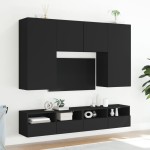 vidaXL Dulapuri TV de perete 2 buc. negru 100x30x30 cm lemn compozit