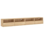 vidaXL Dulapuri TV de perete 2 buc. stejar sonoma 100x30x30 cm lemn